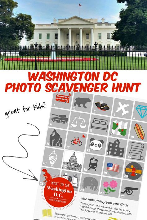 Print this fun Washington DC scavenger hunt printable and see how many classic DC spots you can find! Our free list makes a great DC photo walk too. Washington Dc Scavenger Hunt, Mall Scavenger Hunt, Washington Dc With Kids, Word Puzzles For Kids, Washington Dc Photos, Adult Scavenger Hunt, Weekend Family Getaways, Scavenger Hunt Printable, Washing Dc