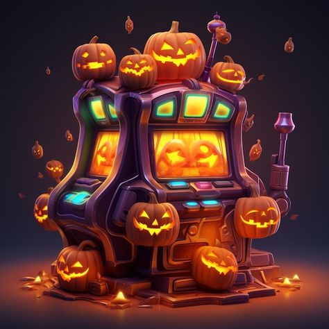 Pumpkin Images, Image Halloween, Halloween Backgrounds, Casino Slots, Slot Machine, Slots Games, Game Character, Halloween Pumpkins, Background Design