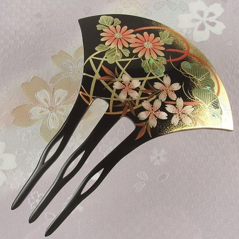 Japanese Hair Jewelry, Japanese Hair Comb, Japanese Hair Pins, Japanese Hair Ornaments, Japanese Hair Accessories, Asian Hair Ornaments, Japan Accessories, Kabuki Costume, Asian Accessories