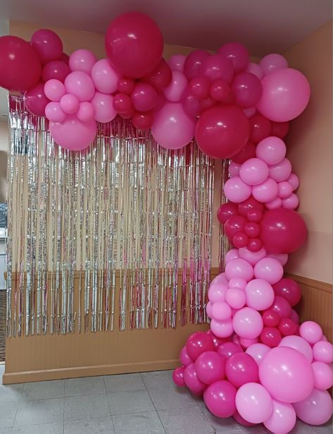 Pink balloon garland for babyshower, birthdays, or any other occasions. Hot Pink Balloon Garland, Hot Pink Birthday Decorations, Pink Balloon Arch, Pink Balloon Garland, Pink Birthday Decorations, Hot Pink Birthday, 23rd Birthday, Backdrop Ideas, Balloon Decor