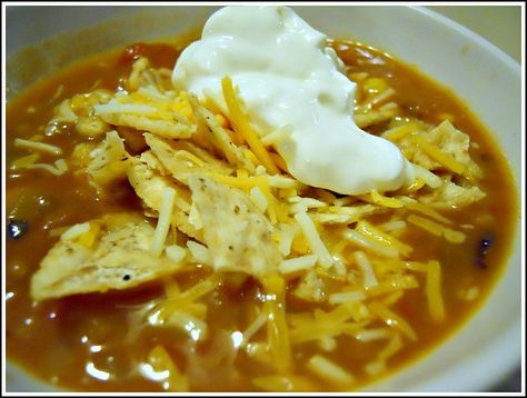 Soup With Refried Beans, Refried Bean Soup, Spicy Refried Beans, Healthy Chicken Tacos, Refried Bean, Bean Soup Recipes, Taco Soup, Bariatric Recipes, Soup And Sandwich