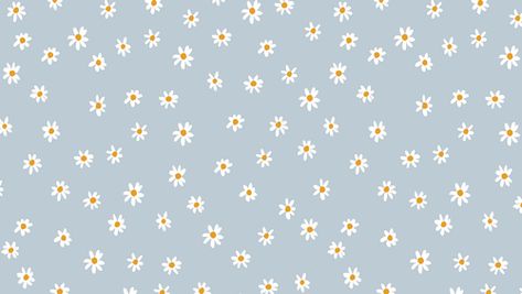 Flower Pattern Background, Flower Desktop Wallpaper, Daisy Background, Hd Wallpapers For Laptop, Pastel Blue Background, Blue Flower Wallpaper, Background Cute, Laptop Wallpaper Desktop Wallpapers, Daisy Wallpaper