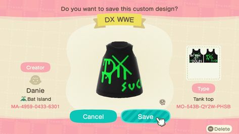 Dx Wwe, Animal Crossing, Wwe, Custom Design, Tank Top, The Creator, Animals, Design