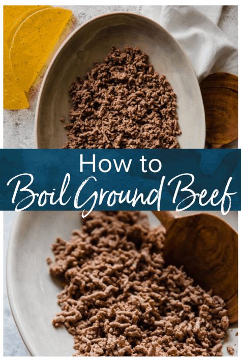 How to Cook Ground Beef (Boiling Ground Beef for Tacos, Spaghetti, etc.) Ground Beef For Tacos, Cooking Ground Beef, Beef For Tacos, Chili Spaghetti, How To Cook Hamburgers, Boiled Beef, Ground Beef Chili, Meat Cooking, Cooking With Ground Beef