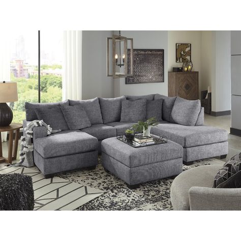 U Shape Sofa, Modular Corner Sofa, U Shaped Sofa, U Shaped Sectional, Everyone Is Welcome, Double Chaise, Sofa Chaise, Grey Upholstery, Types Of Sofas