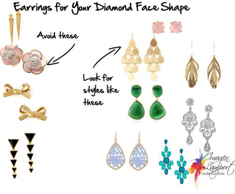 earrings for your diamond face shape, Imogen Lamport, Wardrobe Therapy, Inside out Style blog, Bespoke Image, Image Consultant, Colour Analysis Rectangle Face Shape, Rectangle Face, Anting Manik, Inside Out Style, Beauty Makeover, Diamond Face Shape, Face Shape Hairstyles, Face Jewellery, Square Face Shape