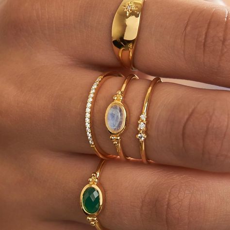 A dream stack! All your favourites restocked online 🫶🏻 #rings #18kgoldvermeil #ringstack Australian Jewellery, Jewellery Brand, Hand Designs, Stacking Rings, Jewelry Branding, Gold Vermeil, A Dream, 18k Gold, Sterling Silver