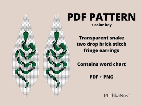 Beaded Brick Stitch, Brick Stitch Earrings Pattern, Fringe Earring Pattern, Stitch Beads, Beaded Critters, Seed Bead Art, Beaded Patterns, Seed Bead Projects, Fringe Earring