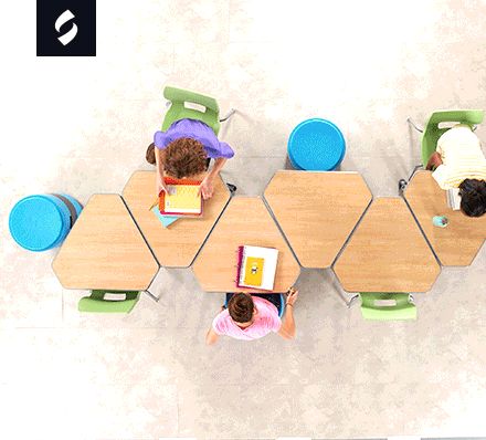 Classroom Arrangement Ideas, Collaborative Space Design, Collaborative Learning Spaces, Small Classroom, Classroom Seating Arrangements, Smith System, Collaborative Classroom, Preschool Furniture, Kindergarten Interior