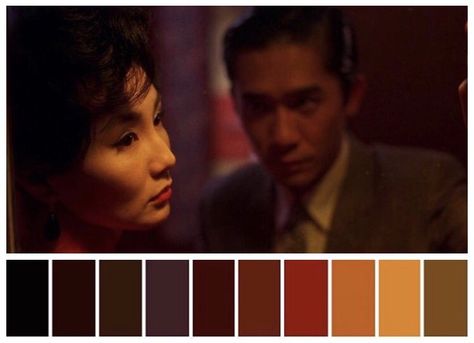 Cinema Palettes (@ColorsEffect) | Twitter Seeds Color Palette, Christopher Doyle, Color In Film, Wong Kar Wai, Movie Color Palette, Seeds Color, In The Mood For Love, Mood For Love, Cinema Colours