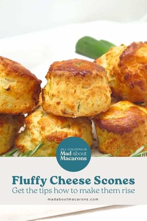 golden high-rise scones on top of one another with rosemary Cheesy Scones, Best Scone Recipe, Creamy Soup Recipes, Welsh Recipes, Cheese Scones, Creamy Soup, British Food, Scone Recipe, Easy Family Meals