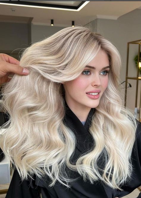 30 Stunning Silver Hair Color Ideas of 2022 Cream Blonde Hair, Silver Hair Color Ideas, Blond Hairs, Beige Blonde Hair, Strawberry Blonde Hair Color, Mermaid Waves, Silver Blonde Hair, Icy Blonde Hair, Gorgeous Hair Color