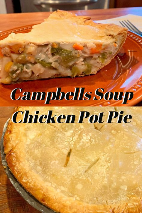 No more struggling with complicated recipes after a long day. This chicken pot pie is a lifesaver for busy families. Bonus: it tastes delicious too!  Make this Campbells chicken pot pie with our veg all chicken pot pie recipe. It’s an easy Campbells soup chicken pot pie recipe.   #easydinner #familyfriendly #chickenpotpie #CampbellsChickenPotPie #CampbellsSoupChickenPotPie #MyTurnforus #VegAllChickenPotPie #VegAllChickenPotPieRecipe #WhatToEatWithChickenPotPie Cream Of Chicken Soup Chicken Pot Pie, Chicken Pot Pie Recipe Campbells Soup, Chicken Pot Pie With Cream Of Mushroom Soup, Chicken Pot Pie With Cream Of Potato Soup, Pot Pie Cream Of Chicken Soup, Chicken Pot Pie Recipe With Cream Chicken Soup, Pot Pie With Cream Of Chicken Soup, Campbell Chicken Pot Pie Recipe, Cream Of Mushroom Chicken Pot Pie