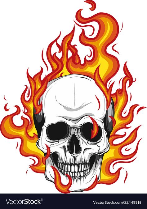 Skull With Fire Drawing, Fire Skull Drawing, Fire Tattoo Black And White, Skull On Fire Tattoo, Skull Fire Tattoo, Fire Flames Drawing, Skull Flames Tattoo, Flaming Skull Tattoo, Free Fire Drawing