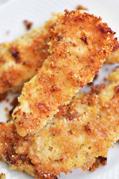 Tender Chicken Breast Recipes, Dinner Ideas With Chicken, Chicken Tender Recipes Baked, Oven Baked Chicken Tenders, Parmesan Chicken Tenders, Chicken Tenderloin, Chicken Tenderloin Recipes, Baked Chicken Tenders, Baked Chicken Parmesan