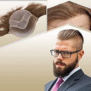 Lishy Toupee for Men Hair Pieces 100% European Virgin Human Hair Replacement System 10" x 8" Mono Lace with PU around and Swiss Lace Front toupee Men Hair Piece #18 Dark Blonde Color Dark Blonde Color, Mens Toupee, Hair Replacement Systems, Mens Hair, Men Hair, Hair System, Hair Replacement, Favorite Hairstyles, Hair Density