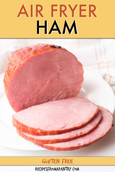 Ham In Air Fryer, Air Fryer Ham, Cooking Ham, Fried Ham, Recipe To Cook, Holiday Dinner Recipes, Pineapple Glaze, Honey Glazed Ham, Air Fryer Cooking Times