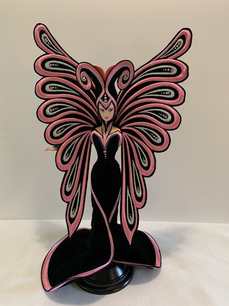 Bob Mackie for FAO Schwartz Bob Mackie Barbie, Barbie 90s, Black Angel, Black Angels, Bob Mackie, Butterfly Dress, Barbie Collector, Cool Street Fashion, Doll Face