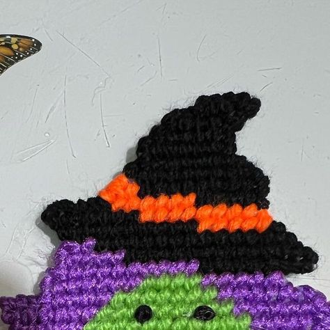 Cathy Beekman Sontup on Instagram: "Witch magnet #plasticcanvascrafts #plasticcanvasaddict #witchlife #halloween🎃 #witchmagnets #happyhalloween🎃 #fridgemagnets #witchesbrew #cutewitches #witchholidays" Witches Brew, Plastic Canvas Crafts, February 22, Plastic Canvas, Fridge Magnets, Needlepoint, Happy Halloween, Magnets, Witch