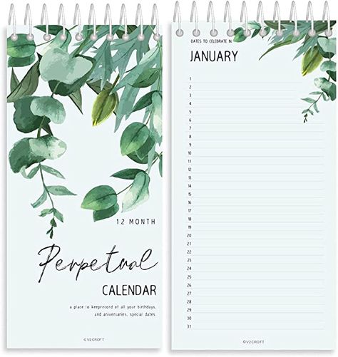 Wall Hanging Organizer, Perpetual Birthday Calendar, Wall Calendar Design, Calendar Book, 12 Month Calendar, Calendar Planner, Birthday Calendar, Goal Planning, Hanging Organizer