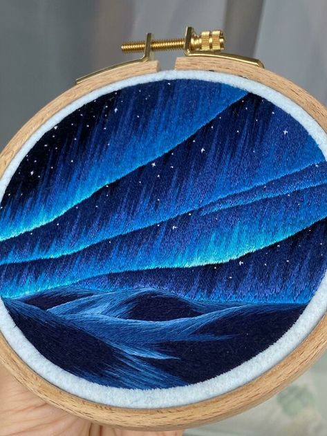 Embroidery Landscape, Vintage Style Embroidery, Landscape Embroidery, Embroidery Works, Thread Painting, Cute Embroidery, Hand Embroidery Art, Modern Embroidery, Embroidery Craft