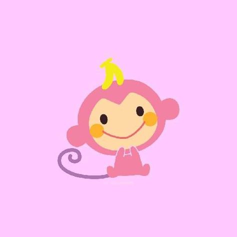 Chi Chai Monchan, Pink Monkey, Dad Vibes, Comfort Art, Pink Monkeys, Sanrio Characters, Cute Characters, Animals Friends, Cute Crochet