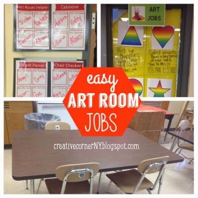 Art Classroom Jobs, Art Room Rules, Student Job, Routine Work, Classroom Management Elementary, Class Inspiration, Art Education Lessons, Jobs In Art, Student Jobs