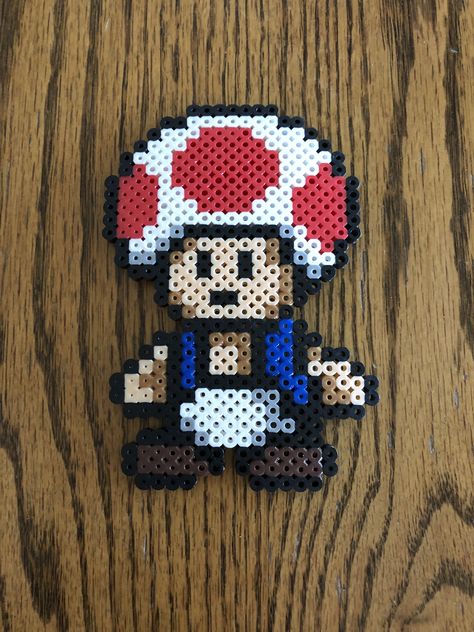 Melting Beads Ideas Easy, Toad Perler Beads, 2024 Ornaments, Hama Beads Mario, Fused Beads, Melted Beads, Perler Designs, Magnet Ideas, Hamma Beads Ideas