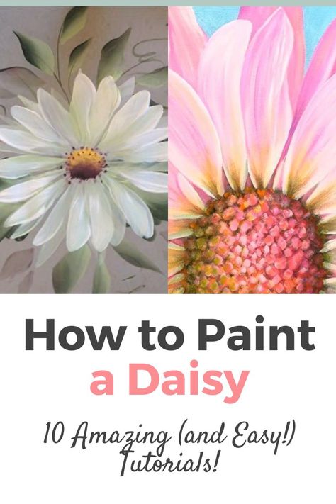 How to Paint a Daisy Easy Step by Step, 10 great tutorials! Learn How to Paint Daisy Flower with the Best Online Video Tutorials with Acrylic, Watercolor and many more techniques! Painting Ideas on Canvas with Acrylic Paint, oil, pencil, watercolors, and many more painting techniques! Paint A Flower Easy, How To Paint A Daisy Step By Step, Acrylic Paint Flowers Easy Step By Step, How To Paint Flowers With Acrylic Paint, Easy Acrylic Painting Ideas For Beginners Step By Step Flower, How To Paint A Daisy, How To Paint Flowers Acrylic Step By Step, How To Paint Daisies, Daisy Painting Acrylic Easy