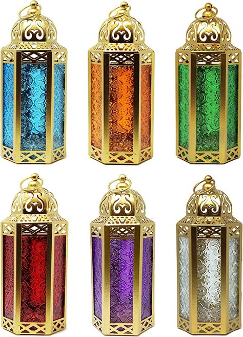 Ramadan Lantern Design, Night Table Decor, Chaand Raat, Moroccan Theme Party, Middle Eastern Decor, Arabian Decor, Purple Lantern, Moroccan Candles, Indoor Home Decor