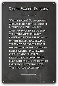 Metal Tin Sign What is Success by Ralph Waldo Emerson Motivational Quotes Wall Art Plaque Decorations for Living Room Rectangle Picture Painting for Bedroom (12x8inch(20x30cm)) Living Room Rectangle, What Is Success, Decorations For Living Room, Painting For Bedroom, False Friends, Life Choices Quotes, Stories Of Success, Picture Painting, Inspirational Words Of Wisdom