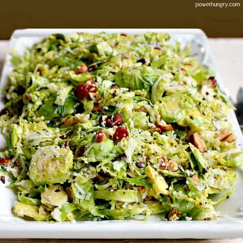 Asiago Recipes, Shredded Brussels Sprouts Salad, All The Healthy Things, Shredded Brussel Sprout Salad, Shredded Brussels Sprouts, Brussels Sprouts Salad, Sprout Salad, Shredded Brussel Sprouts, Salad Vegan