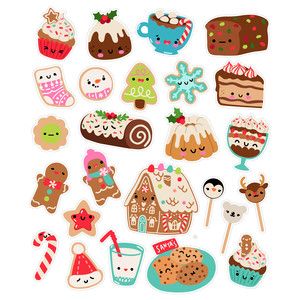 Ych Christmas, Gingerbread Cookie Cake, Dessert Stickers, Kawaii Christmas, Christmas Gingerbread Men, Christmas Dessert, Gingerbread Cookie, Kawaii Doodles, Christmas Drawing