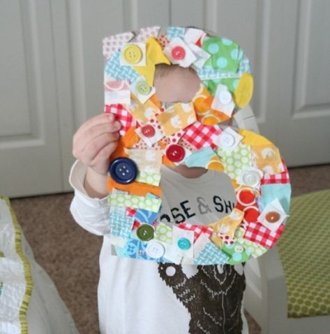 Fabric Scrap Letters for Kids and other ways to use fabric scraps. Crafts programs. Reusable snack bags link. Recycle Fabric Scraps, Cluck Cluck Sew, Fabric Crafts Diy, Scrap Fabric Crafts, Letters For Kids, Crafty Kids, Letter A Crafts, Childrens Crafts, Toddler Crafts