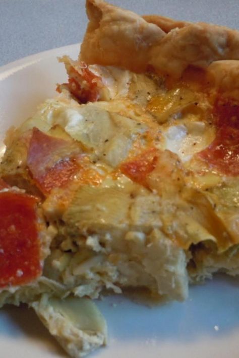 Grandma's Artichoke Pie Pepperoni Quiche, Artichoke Pie Recipe, Artichoke Pie, Just A Pinch Recipes, Quiche Recipe, Just A Pinch, Savory Pie, Quiche Recipes, Great Appetizers