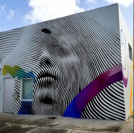 2alas aka Andrew Antonaccio in Wynwood, Miami, Florida, USA, 2018 Miami Murals Street Art, Baseball Mural, Graffiti Inspiration, Outdoor Murals, Half Tone, Urban Artwork, Wynwood Miami, Wynwood Walls, Street Mural