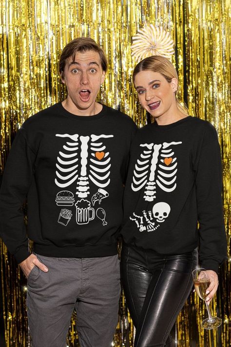 Skeleton Pregnancy Shirt, Pregnant Skeleton Shirt, Pregnant Skeleton Costume, Pregnancy Announcement Costume Halloween, Goth Maternity Clothes, Pregnancy Announcement Halloween Costume, Maternity Halloween Costumes Couples, Pregnancy Couple Halloween Costumes, Spooky Pregnancy Announcement