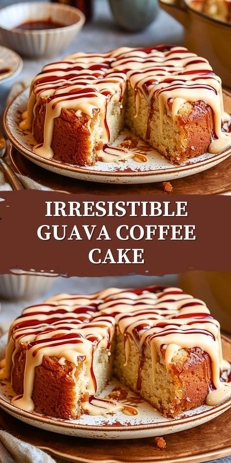 Irresistible Guava Coffee Cake Recipe Cake With Guava Filling, Guava Coffee Cake, Guava Cream Cheese Pound Cake, Mexican Coffee Cake, Guava Bundt Cake, Pineapple Coffee Cake Recipes, Guava Desserts Easy, Guava Paste Uses, Guava Dessert Recipes