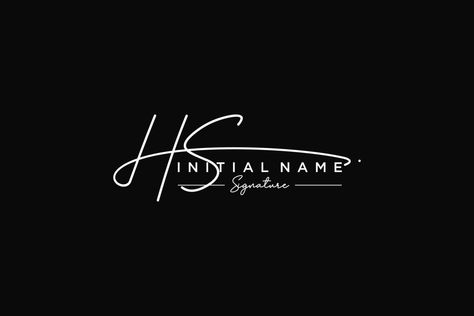 Hs Logo, Hand Drawn Calligraphy, Name Signature, Calligraphy Lettering, Chocolate Packaging, Vector Hand, Letter Logo, Signature Logo, Logo Templates