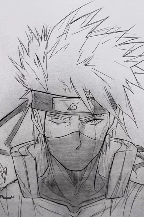 People As Cartoons, Impressive Sketches, Kakashi Drawing, Anime Face Drawing, Shading Drawing, Naruto Sketch Drawing, Oil Pastels Painting, Pencil Sketch Images, Naruto Sketch