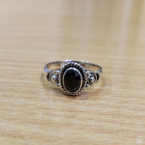 Affordable Rings, Handmade Silver Ring, Natural Gemstone Ring, Black Onyx Ring, Jaipur Rajasthan, Jaipur India, Onyx Ring, Silver Rings Handmade, Jewelry For Her