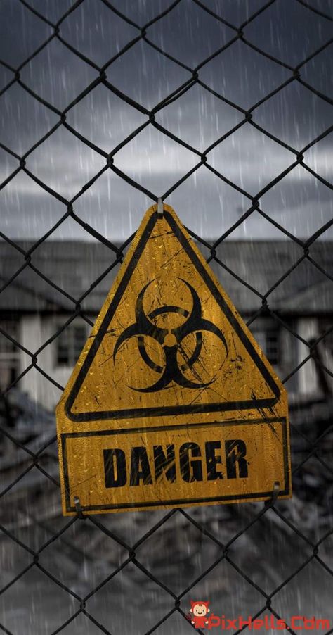 Danger Sign Biohazard Nuclear Art, Wallpapers For Iphone 12, Apocalypse Art, Thailand Art, Ipad Background, Seni 3d, Army Wallpaper, Wallpapers For Iphone, Post Apocalypse