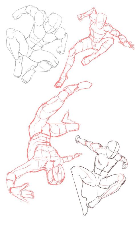 Spider Man Figure Drawing, Men Action Poses Figure Drawing, Fire Bending Poses Drawing, Spider Man Art Base, Spider Man Poses Drawing Base, Spider Man Anatomy Poses, Movement Reference Drawing, Guy Holding Knife Reference Drawing, Spider Man Anatomy Drawing