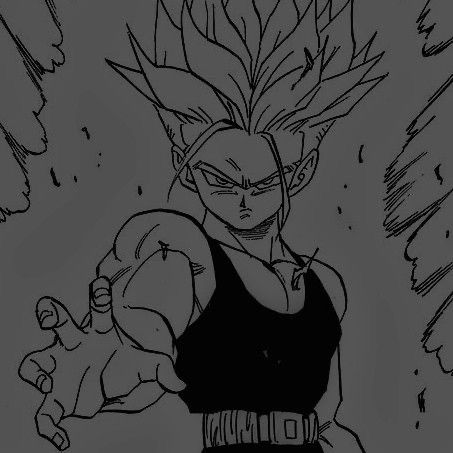 Future Trunks Wallpaper Aesthetic, Trunks Aesthetic Wallpaper, Dragon Ball Super Manga Panels, Dbz Manga Icons, Dragon Ball Pfp Manga, Trunks Pfp Manga, Trunks Manga Panel, Dragon Ball Panels, Future Trunks Manga