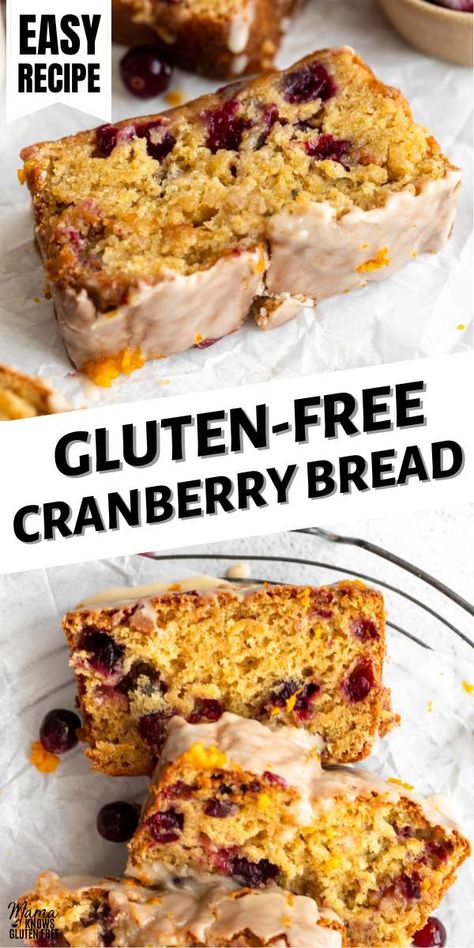 Gluten Free Cranberry Bread, Mama Knows Gluten Free, Gluten Free Quick Bread, Cranberry Bread Recipes, Gluten Free Brands, Cranberry Orange Bread, Gluten Free Holiday, Cranberry Bread, Gluten Free Banana Bread