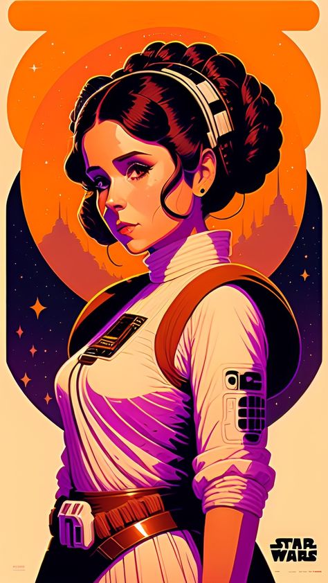 Leia Art, Princess Leia Art, Star Wars Princess Leia, Leia Organa, Star Wars Women, Star Wars Inspired, Vintage Star, Vintage Star Wars, Princess Leia