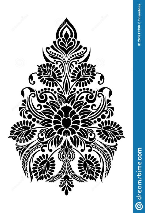 Damask Stencil Patterns, Ceramic Logo, Freehand Design, Stencil Flower, Mural Art Design, Stencils Online, Damask Stencil, Ornament Drawing, Art Nouveau Pattern