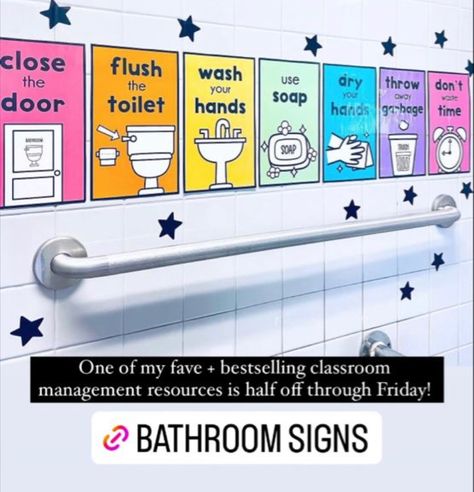 Classroom Bathroom, Interactive Read Aloud, Elementary Classroom Decor, Classroom Behavior Management, Primary Lessons, Teaching Career, Classroom Behavior, Teacher Things, Reading Resources