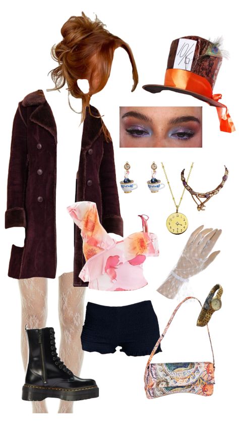 Mad Hatter | Halloween Inspo 2024 Mad Hatter Aesthetic, Hatter Aesthetic, Halloween Mad Hatter, Mad Hatter Halloween, Halloween Mad, Pretty Halloween Costumes, Princesa Disney, Halloween Inspo, Aesthetic Outfit