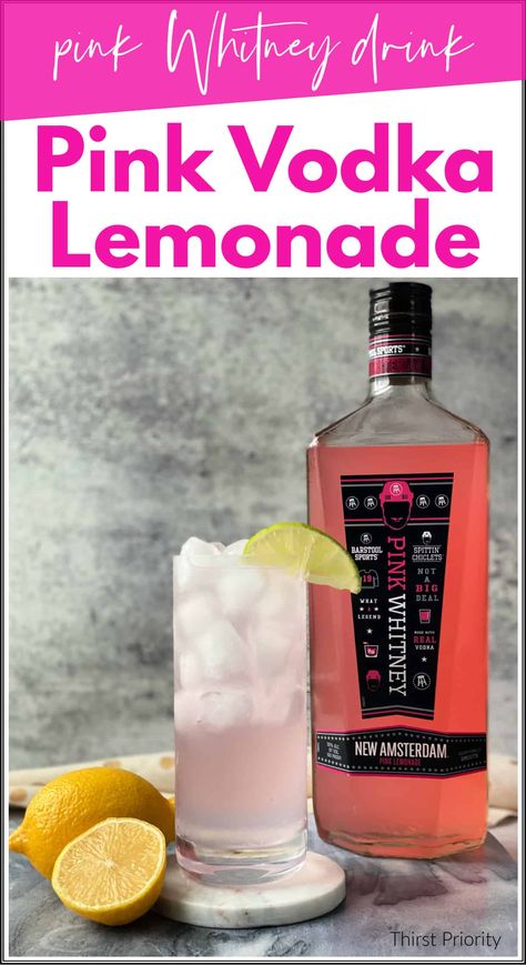 Pink Whitney Vodka Drinks, Pink Whitney, Pink Vodka, Amaretto Sour, Vodka Lemonade, Lemonade Recipe, Vodka Drinks, Lemonade Recipes, Alcohol Drink Recipes